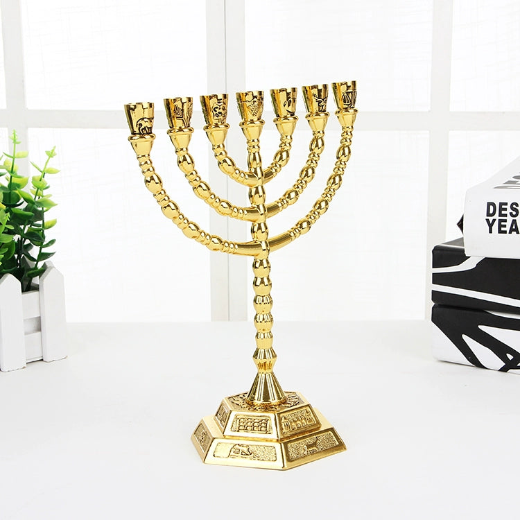 Jewish Minimalist Gold Candlestick