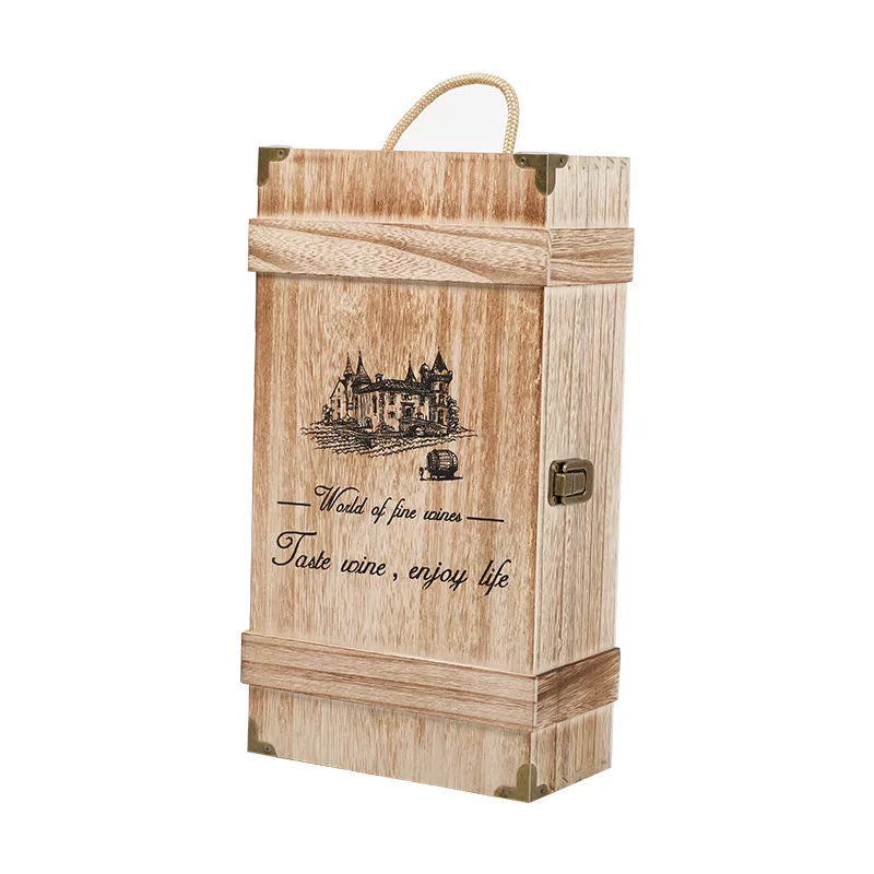 Classic Wooden Gift Box for Wine Lovers