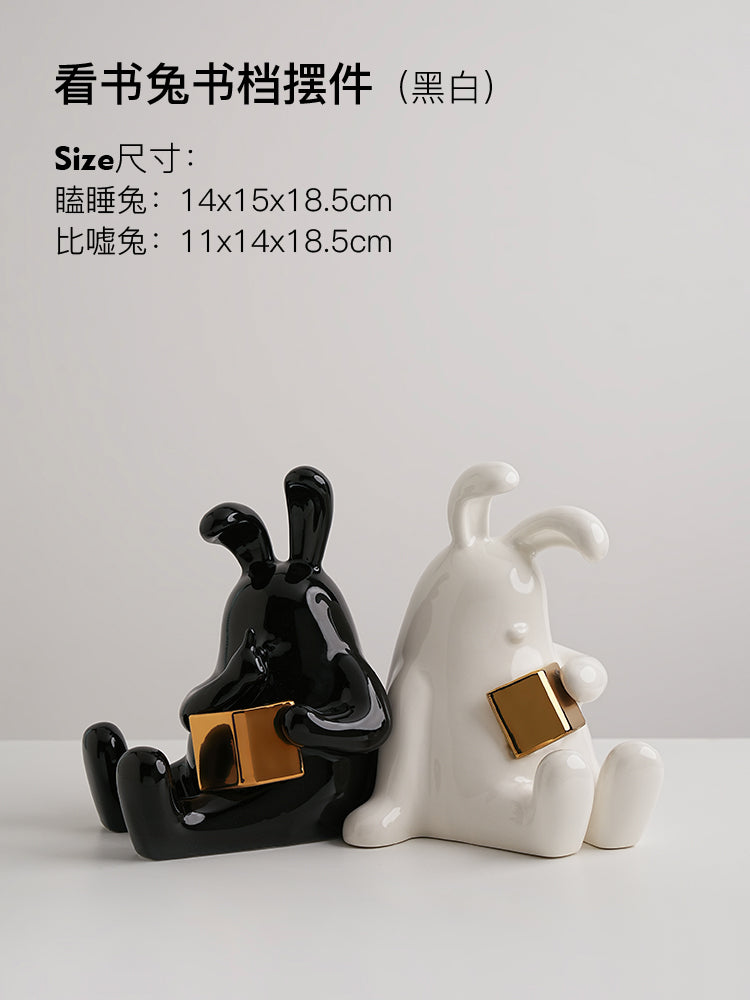 Elevate Your Place: Rabbit Bookend Ornaments