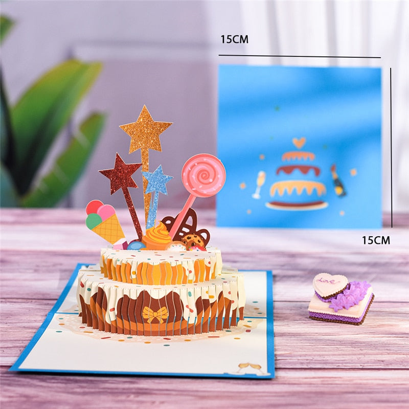 Lollipop Cake Pop-Up Birthday Card