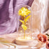Lighted Yellow Rose Glass Dome Trending Gift