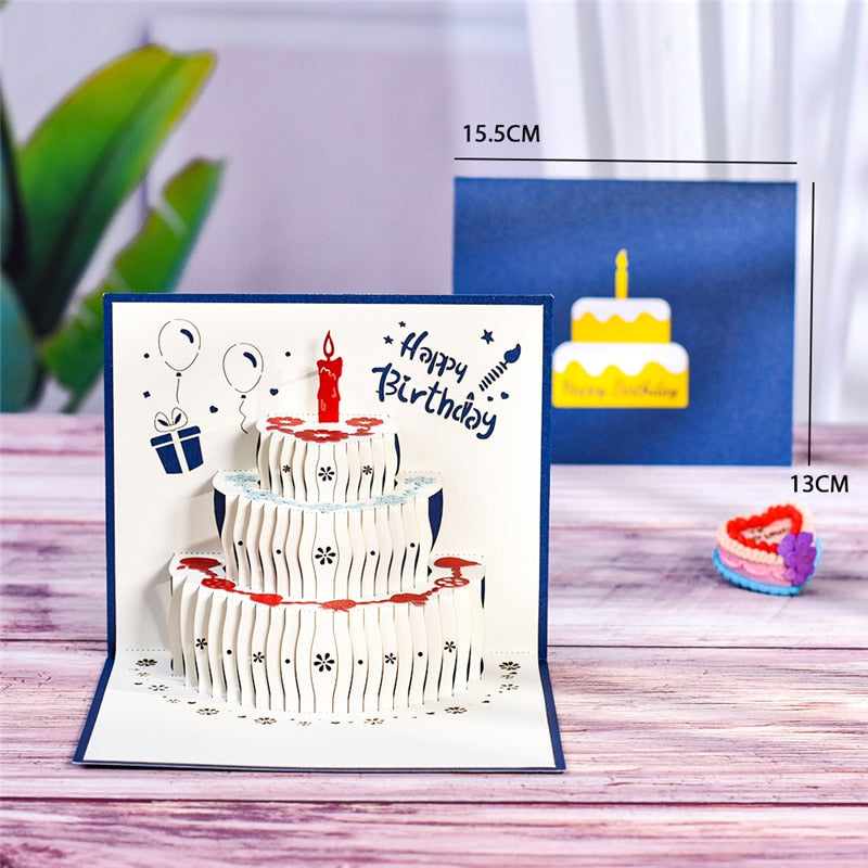 3 Layers Cake Pop-Up Birthday Card