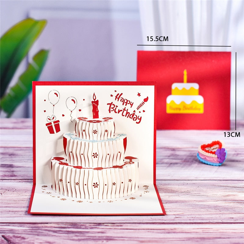 Candle on Cake Pop-Up Birthday Card