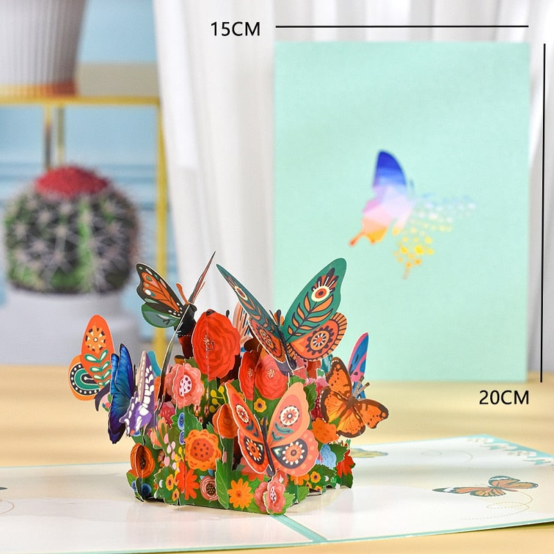 Butterfly Festive Pop-Up Birthday Cards