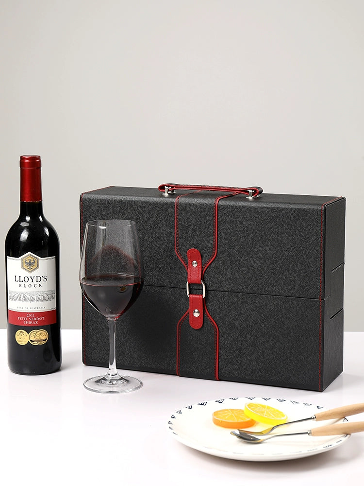 Premium Leather Wine Crate Gift Box