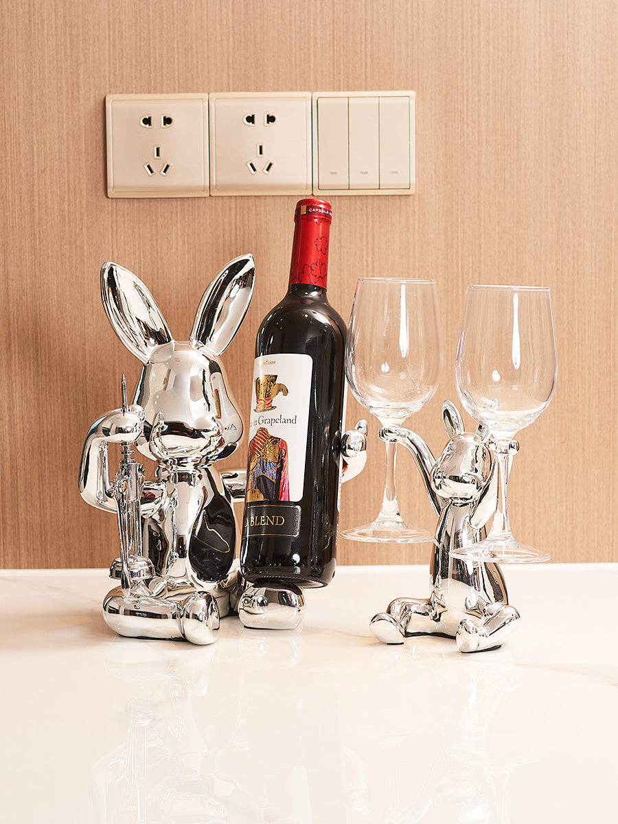 Cheers to Style: Rabbit Wine Rack Set