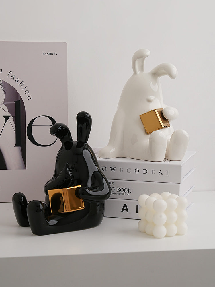Elevate Your Place: Rabbit Bookend Ornaments