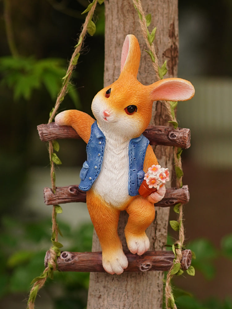 Hanging Rabbit Garden Ornament