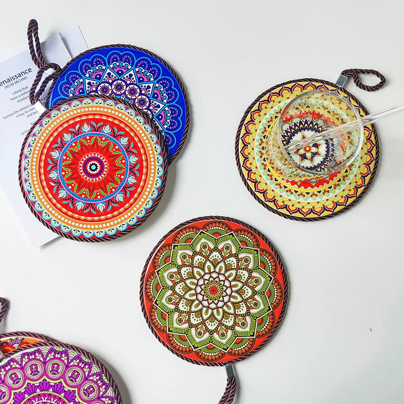 Kitchen Essentials: Colorful Coaster and Heat Pad