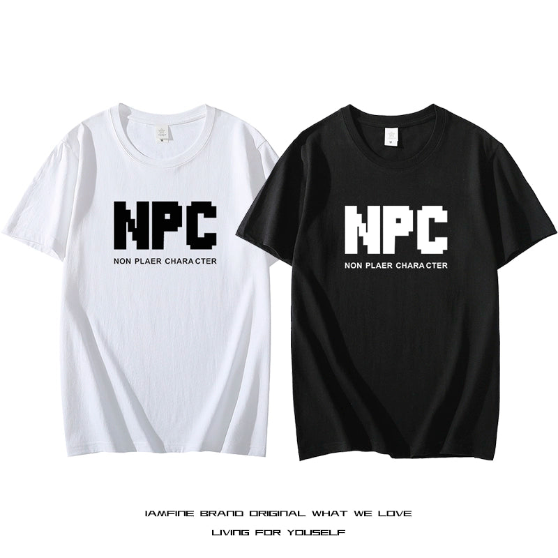 Cool NPC Print Short-Sleeve T-shirt