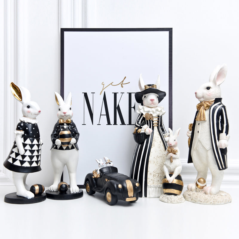Nordic Charm: Luxury Rabbit Craft Decor