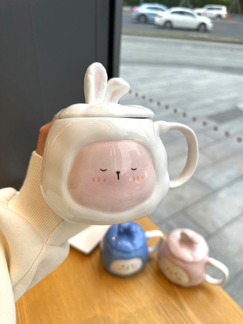 Delightful Rabbit Ceramic Coffee Cup