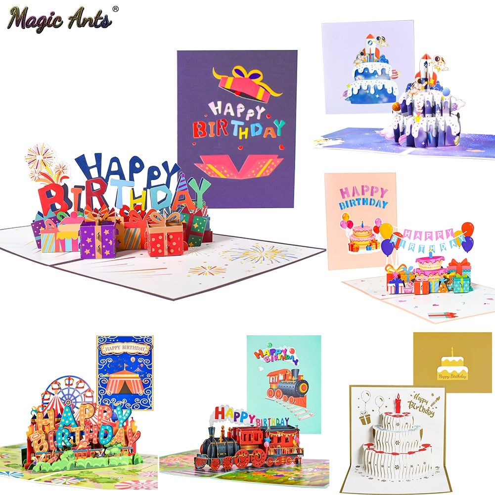 Festive Pop-Up Birthday Cards Popular Gift