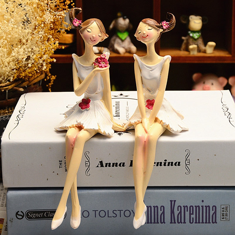 Whimsical 2-piece Angel Figurines