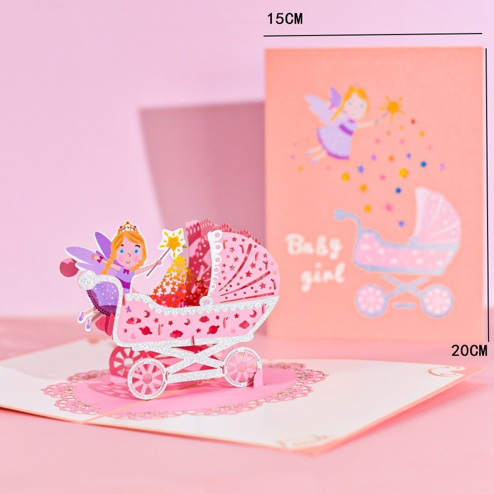 Blue Fairy Pop-Up Birthday Card