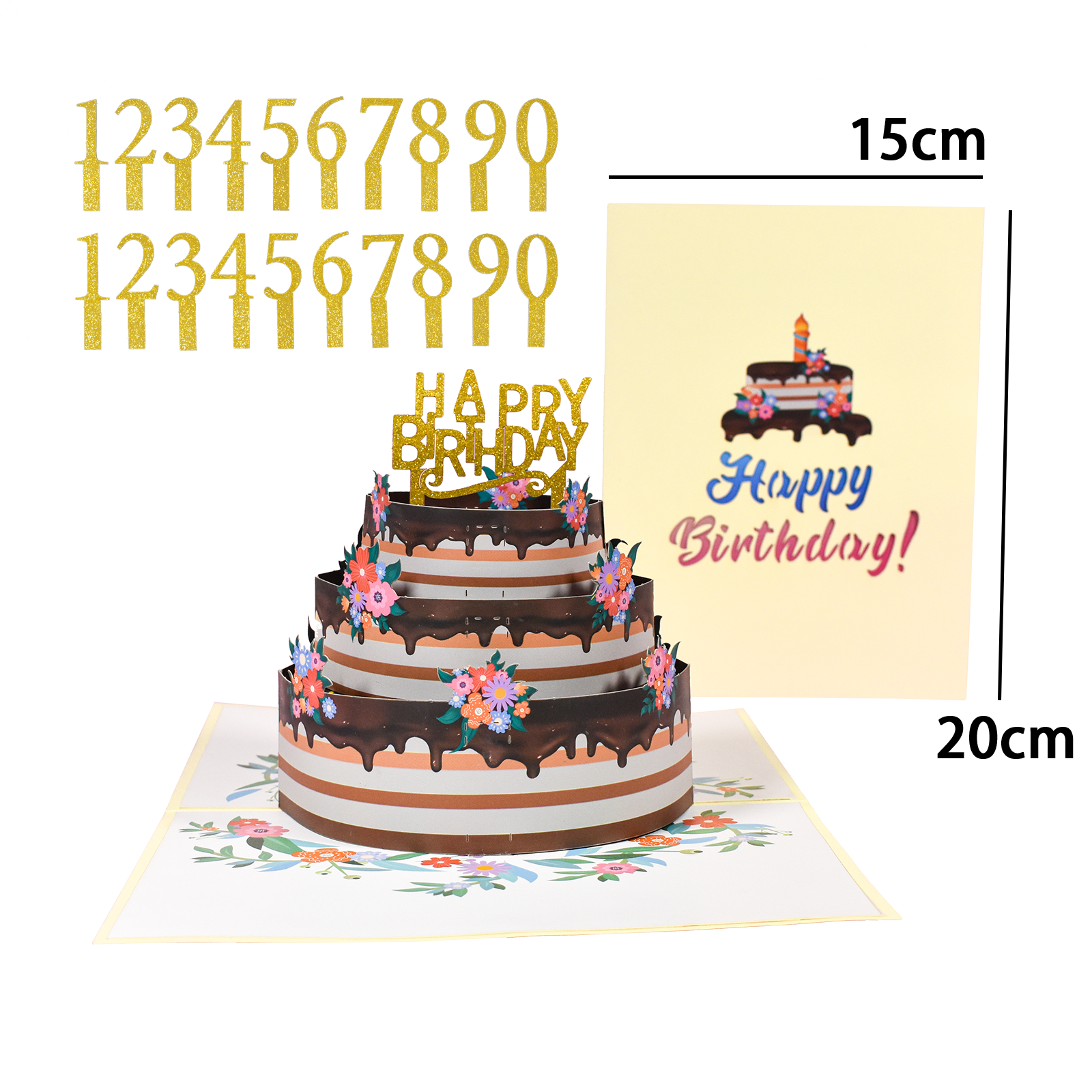 Chocolate cake Pop-Up Birthday Card