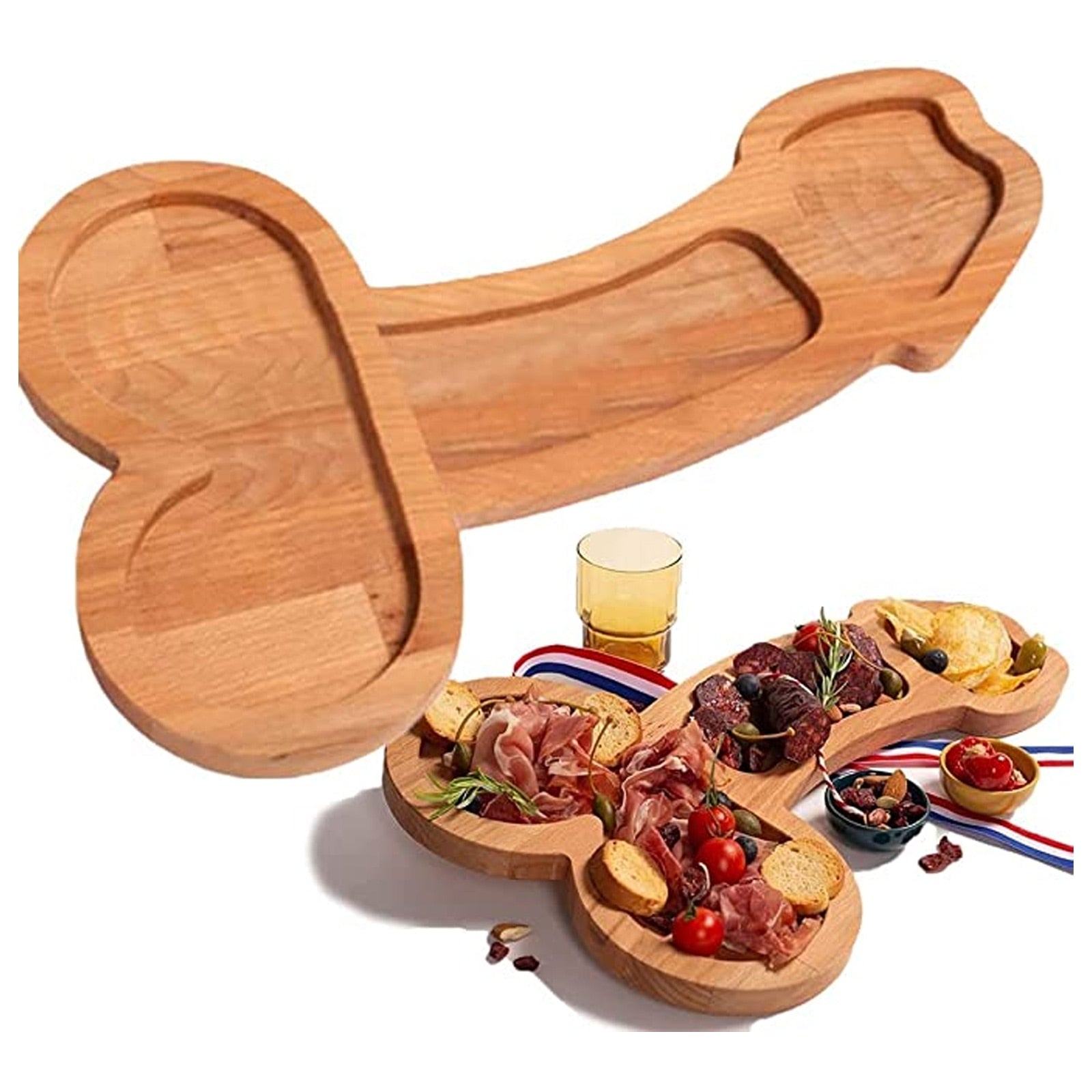 Phallic-shaped Wooden Platter